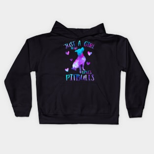 Just a girl who loves pitbulls Kids Hoodie